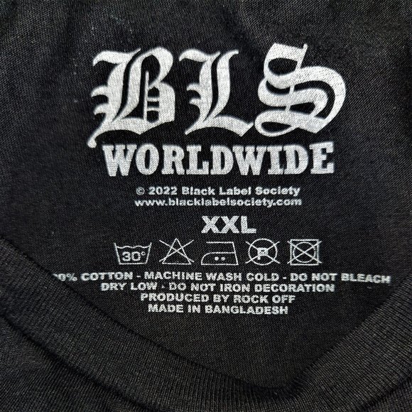 Black Label Society Logo metal rock Official T-Shirt 2XL XXL Last NWT - Picture 4 of 4